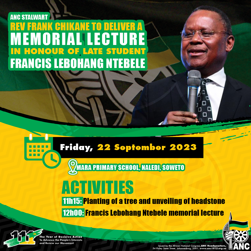 ANC Memorial Lecture ANC Memorial Lecture